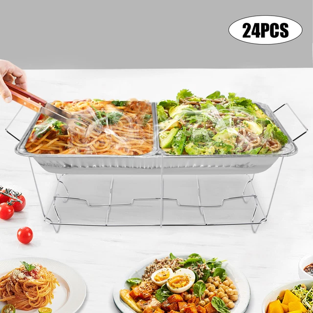 24pc Wire Chafing Dish Stand Full Size Buffet Dish Warmer Rack Chafing Wire Rack