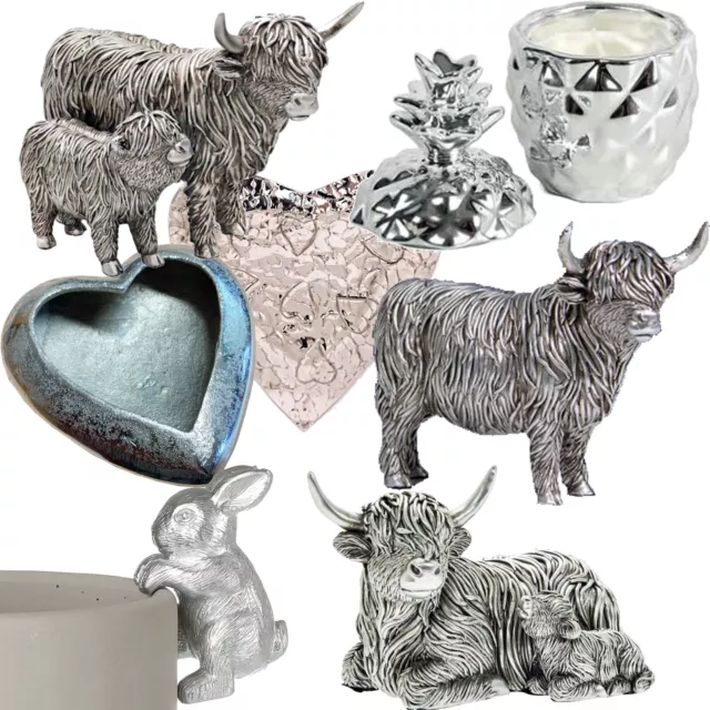 Modern Silver Home Decor Ornaments Accessories Heart For Room Livingroom Bedroom