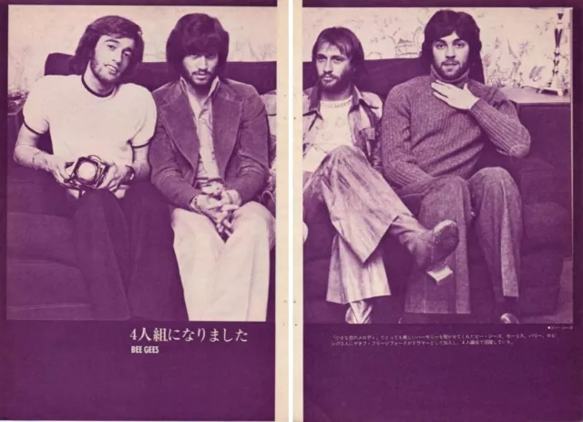Bee Gees Barry Gibb Robin Maurice 1971 Clipping Japan Magazine Ml 8A 2Page