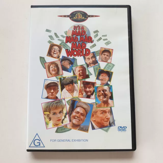 It's A Mad, Mad, Mad, Mad World (DVD, 1963) PAL Region 4 (Spencer Tracy) RARE