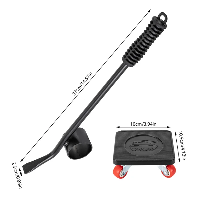 Kit Trasporto Mobili Con 4 Cursori E Sollevatore - Piastre Mobili Per Oggetti Pesanti Fino A 400kg - Foto 7