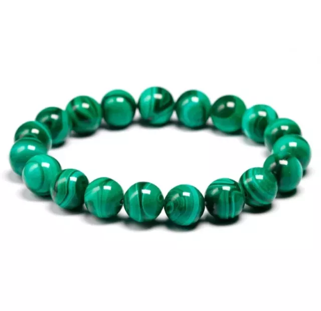 Bracelet Malachite - Lithothérapie - Perles Pierre Diamètre 8mm