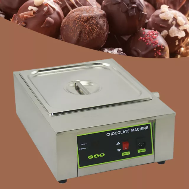 Electric Chocolate Tempering Machine w/1 Melting Pot 8KG Commercial Melter Maker