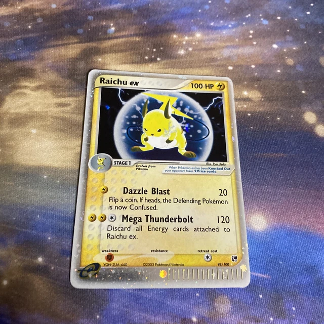 Raichu ex Holo Ultra Rare E-card 98/100 Pokemon EX Sandstom Set 2003
