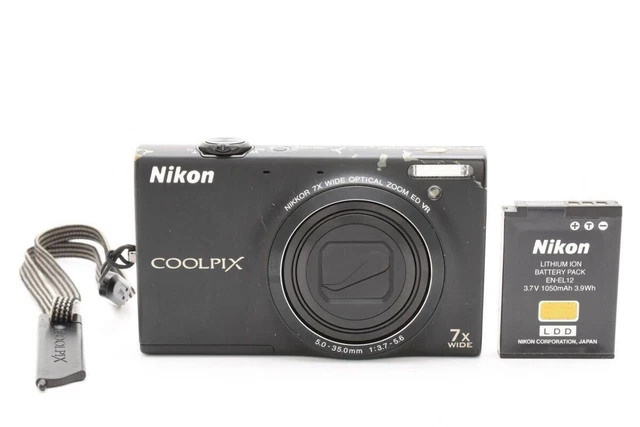 NIKON COOLPIX S6100 Black Compact Digital Camera With