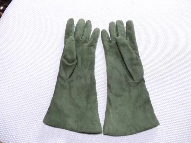 Vintage Leather Womens COACH Suede Leather Gloves Cashmere Lined ITALY  SZ: 7.5