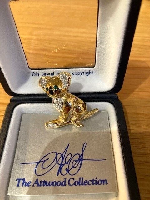 THE ATTWOOD COLLECTION Gold Plated Koala Brooch by Attwood Sawyer Rare 35.00 PicClick UK