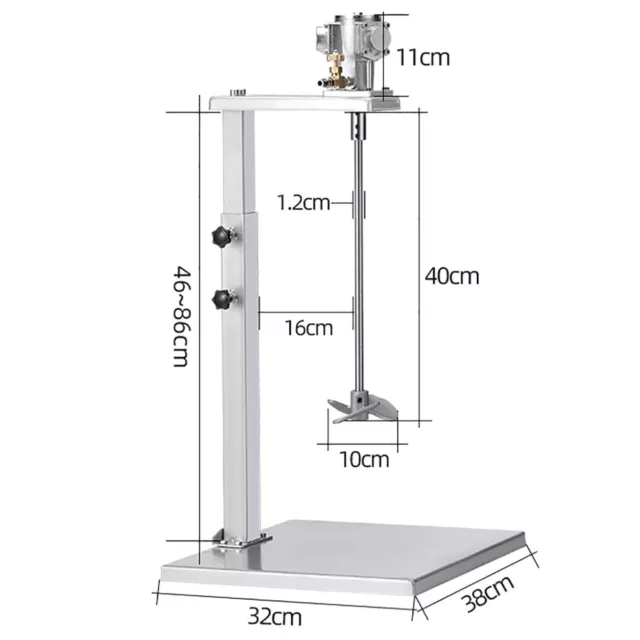 5 Gallon Lifting Pneumatic Mixer Glue Air Mixing Machine Paint Agitator