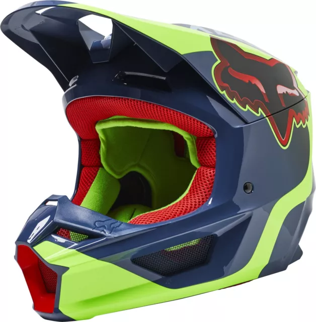 Fox Racing V1 Venz Youth MX Offroad Helmet Dark Indigo