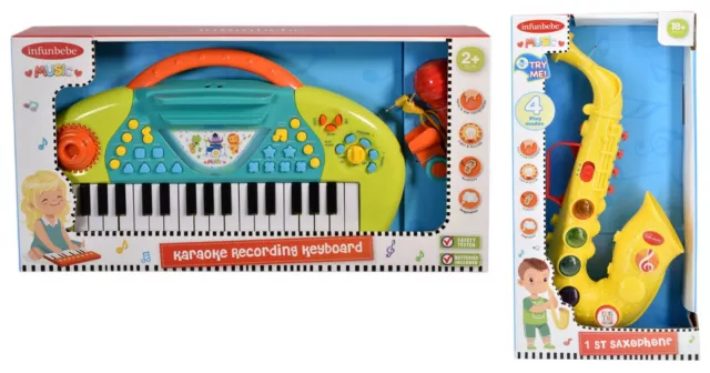 My First Saxophone Karaoke Keyboard Musical Instrument Children Toy Gift Box