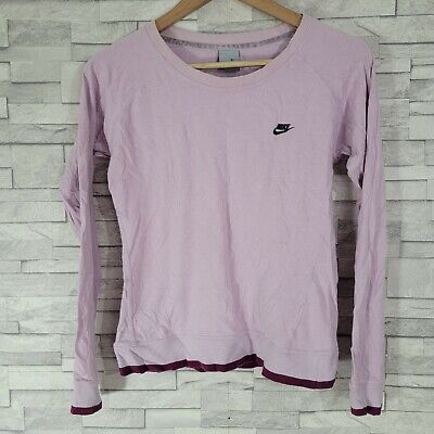 Girls Vintage Nike Long Sleeved Top T Shirt Pink Age 10-12 M