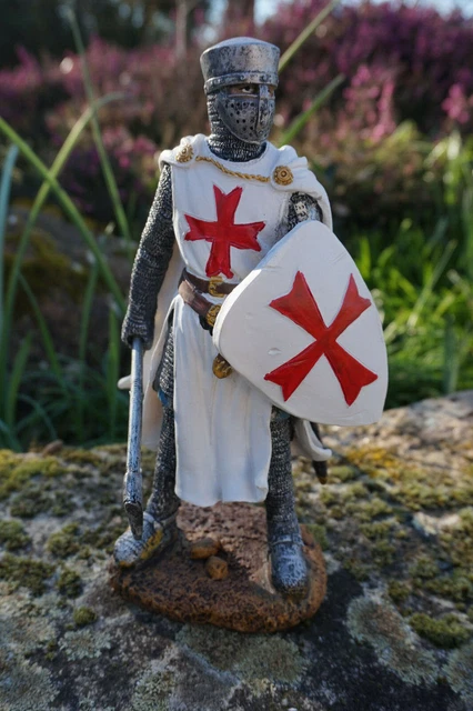 Figurine Caricature Chevalier Croisé Templier Médiéval - Lot De 4 - Neuf - Fabriqué En France