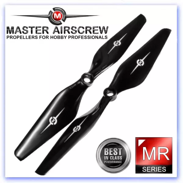 Master Airscrew 13 x 4.5 MR Propeller Set x2 Black MASMR13X45SB2