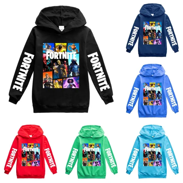 Boys Fortnite Game Hoodie Hooded Sweatshirt Funny Kids's Gift AU Shop