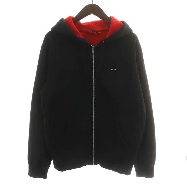 Supreme Small Box Zip Up Sweatshirt Sweat Shirt Hoodie Hood Black