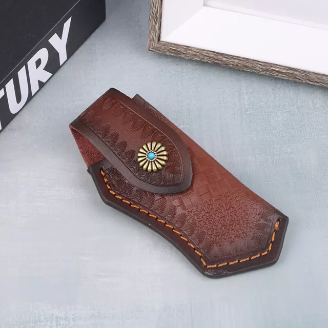 Coltello pieghevole in pelle guaina fodero guaina tascabile dritta Co-qi -H7
