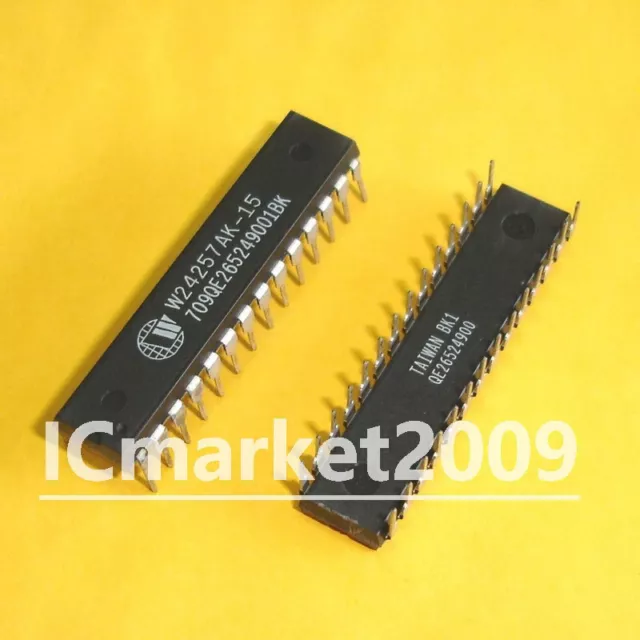 5 PCS W24257AK-15 DIP-28 W24257 32K X 8 High Speed CMOS Static RAM Chip IC