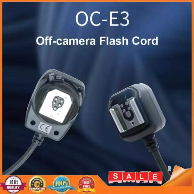 Off-Camera Flash Sync Extension Cord 1.2m Camera Extension Cable for Canon 580EX