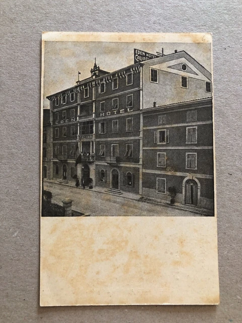 V) Cartolina formato piccolo Hotel albergo Eden Caliari Levico Trento