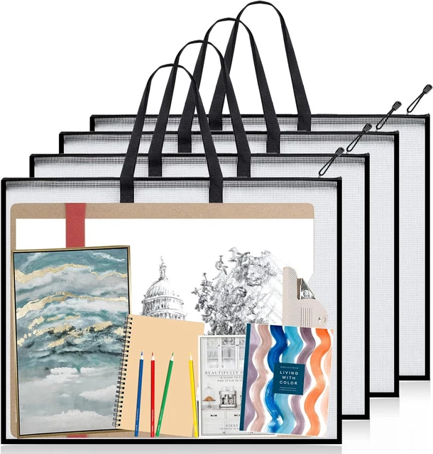 VikYel Art Portfolio Bag 19 x 25 Inch, Poster Storage Bag with Zipper and Handle