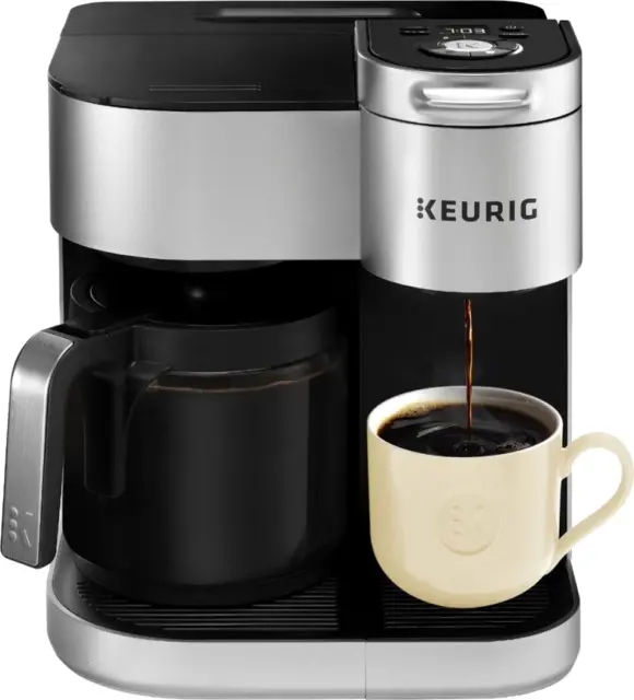 Keurig - K Duo Special Edition Single Serve Coffee Maker - Silver NEW