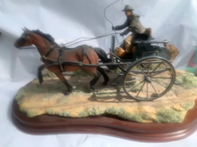 Border Fine Arts Horse & Trap with driver Figurine