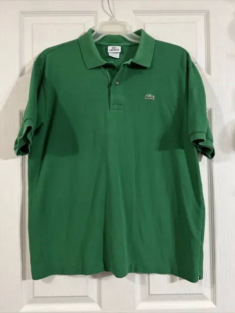 Lacoste France Made Short Sleeve Green Polo Shirt Adult Men’s Size 7 Croc Logo