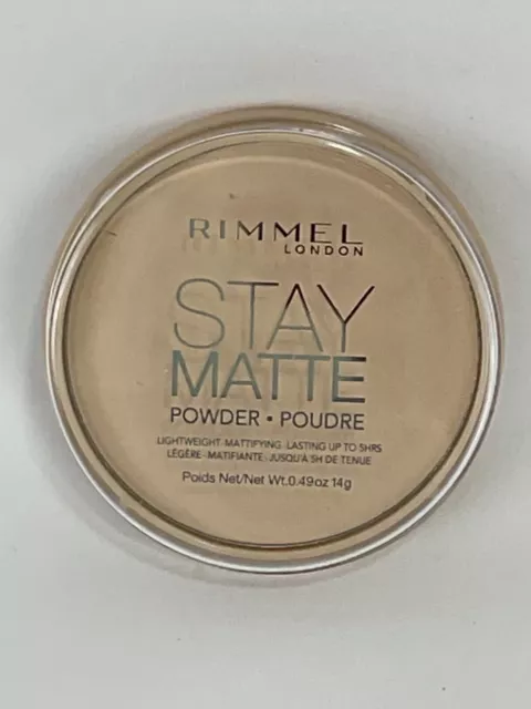 Rimmel London Stay Matte Long Lasting Pressed Powder, Transparent 001 New