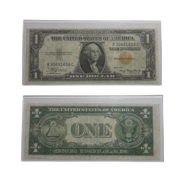 1935-A $1 Silver Certificate North Africa Yellow Seal WWII Emergency Issue- VF