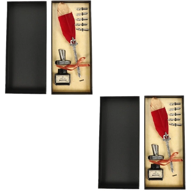 2 Sets Kalligraphie-Feder-Stift-Set Federstift Tinte Geschenksets