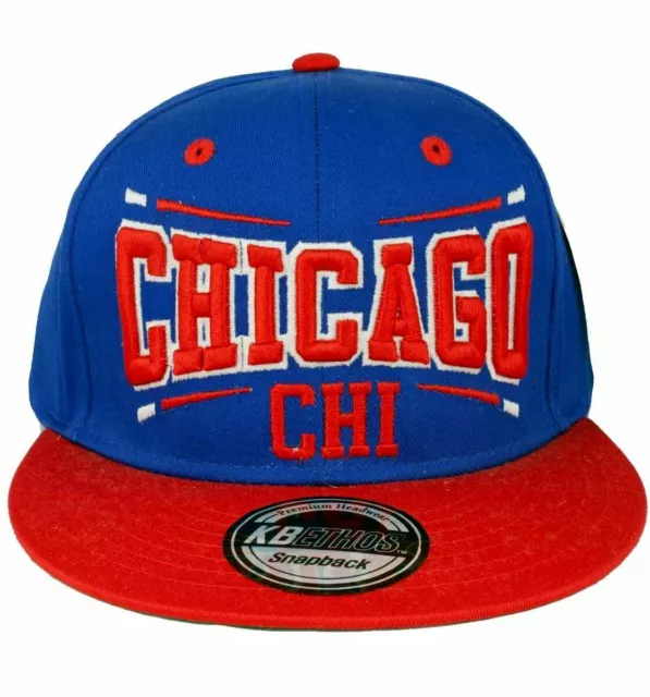 KB Ethos Homme Casquettes Snapback, Neuf Hip Hop Era Is Time Argent Chicago Bleu