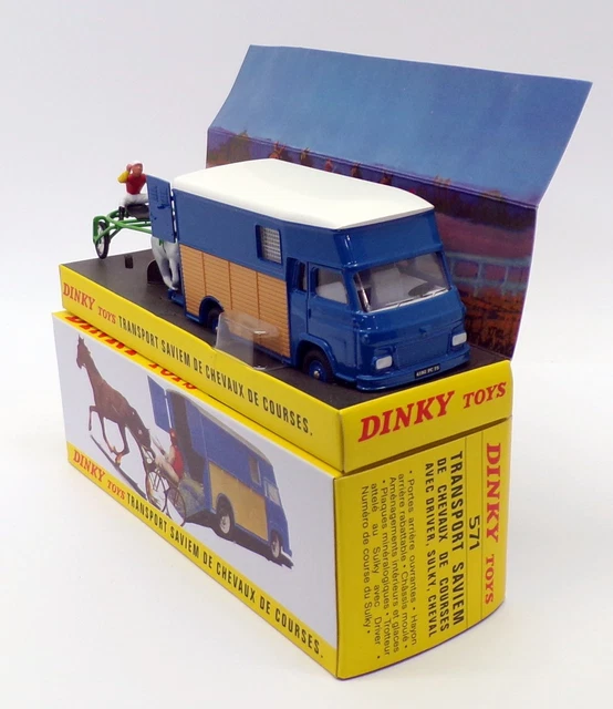 ATLAS DINKY TOYS 571 TRANSPORT SAVIEM DE CHEVAUX DE COURSES FREEHOLD RACEWAY