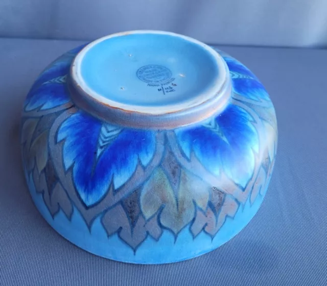 Vintage Art Deco George Clews & Co Chameleon Ware Flame Blue Large Studio Potter