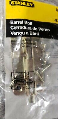 Stanley Barrel Bolt Locks, Satin Brass Finish 81-3245  New