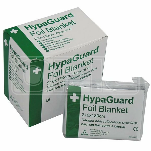 Coperte di sicurezza pronto soccorso HypaGuard pellicola monouso - 210 x 130 cm - confezione da 6