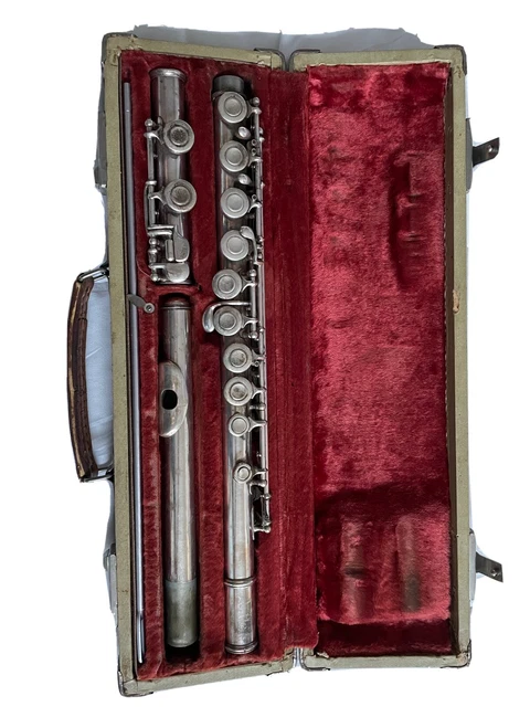 Vintage Artley 18-0 Silver Plated Concert Flute - Made in Elkhart, IN With Case
