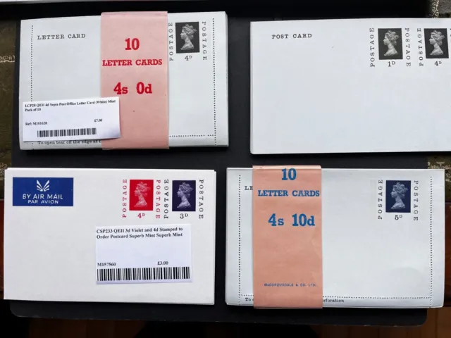 GB - QEII Unused Postal Stationery * 40  Pre-decimal - 2 with original bands