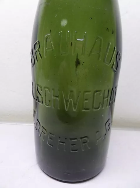 alte grüne 0,5 L Bierflasche Brauerei Klein Schwechat