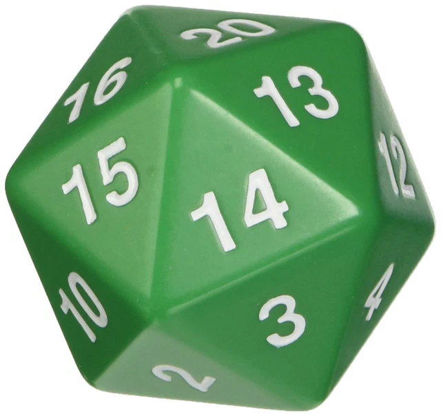 Koplow Games Green Jumbo Dice D20 Count Down 55mm Dice (US IMPORT)