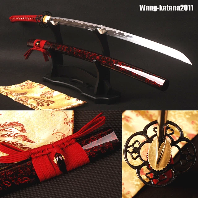 HANDMADE JAPANESE SAMURAI Katana Unokubitsukuri Blade Sharp Swords Real