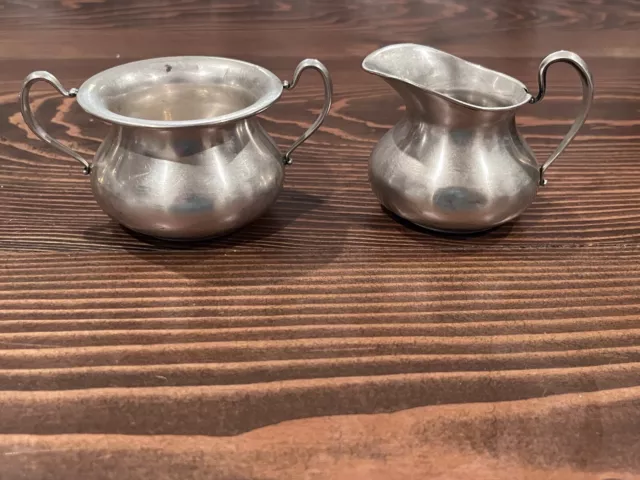 Whiting Sterling Silver Creamer Sugar Bowl Set A816 Antique