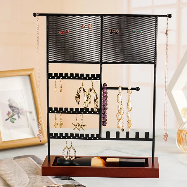Multi Layers Jewelry Display Stand Rack Metal Chains