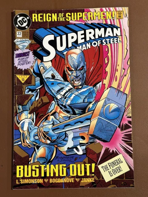 DC Comics - Superman Man of Steel #22 - June 1993 - Steel  - VF/NM