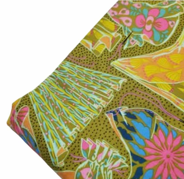Anna Maria Horner Fabric Cotton Green Sewing Skirts Quilting Craft FAT QUARTER