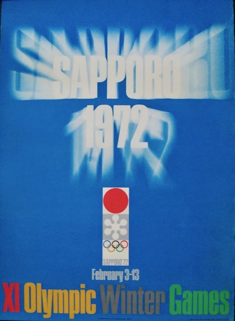 SAPPORO 1972 WINTER OLYMPICS Japanese B1 poster 29x41