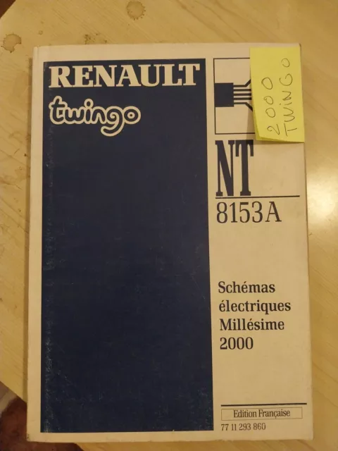 Renault Twingo 2000 Manuel Atelier Schemas Electriques NT 8153 Revue Technique