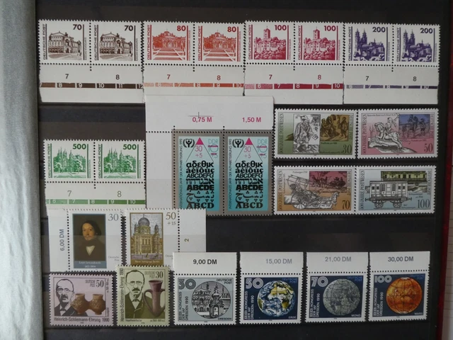 Aus DDR Jahrgang  1990 ** Ausgaben Deutsche Post komplett postfrisch 3344-3365