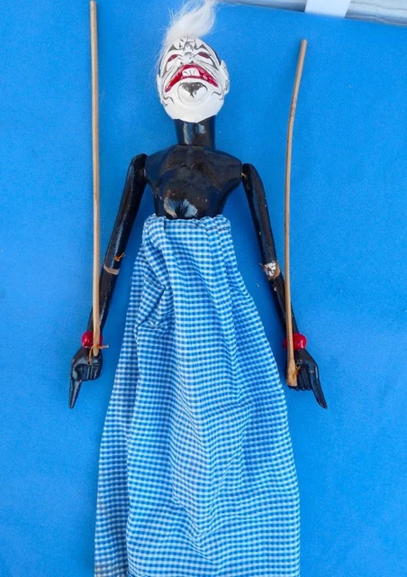 Vintage Thai Marionette String Puppet Wooden Handmade Traditional Clothing