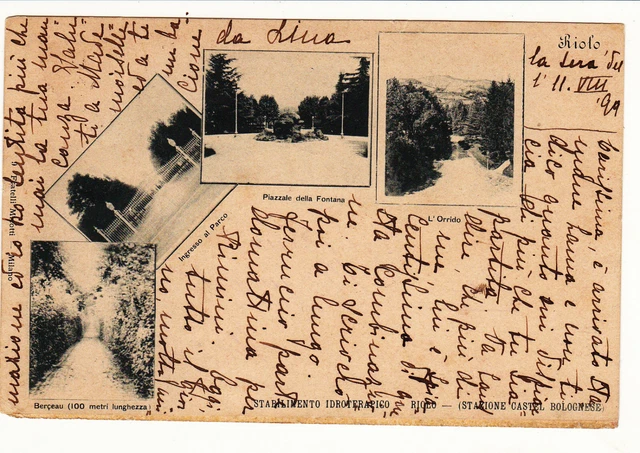 Cartolina - Riolo Terme - Stabilimento Idroterapico - Vedute - Ravenna.