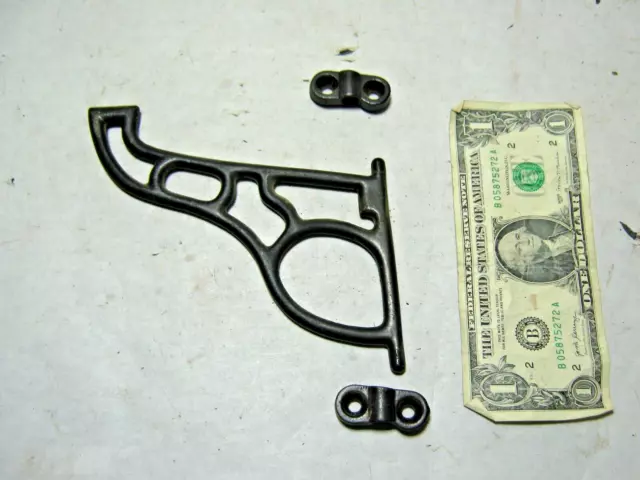 vintage Black Cast Iron Swing Arm Hanger Wall Hook with Wall Hinges